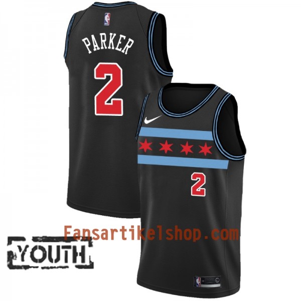 Chicago Bulls Trikot Jabari Parker 2 2018-19 Nike City Edition Schwarz Swingman - Kinder
